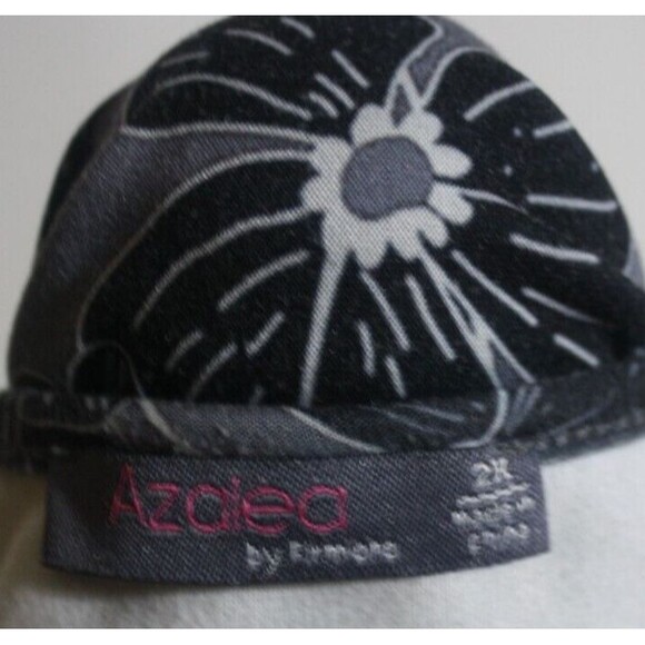 Azalea Women Gray & Black Flower Asymetrical Hem Casual Dress Plus2X SS Knit GUC - Picture 8 of 9